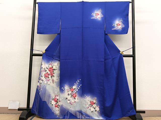 平和屋着物■訪問着 枝花文 暈し染め 正絹 逸品 BAAX7372hv