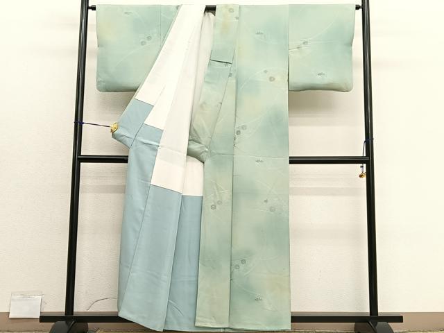 平和屋着物■上質な小紋 草花文 暈し染め 正絹 逸品 BAAX7384hv