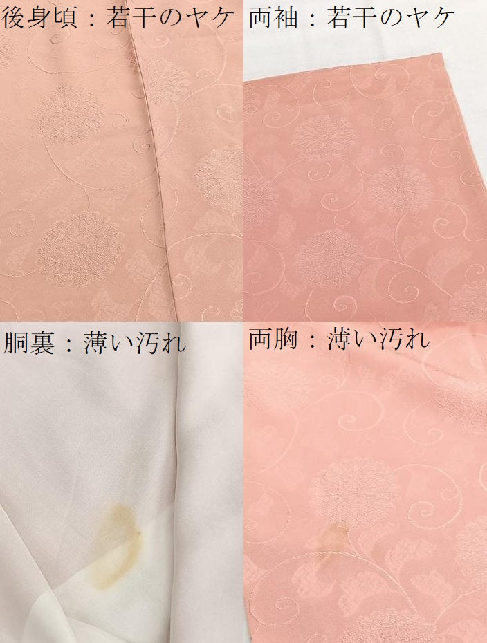 平和屋着物■上質な色無地 花唐草地紋 肉桂色 正絹 逸品 BAAX7385hv