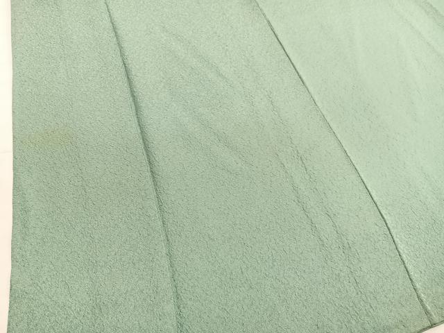 平和屋着物■上質な色無地 紋意匠 山葵色 正絹 逸品 BAAX7388hv