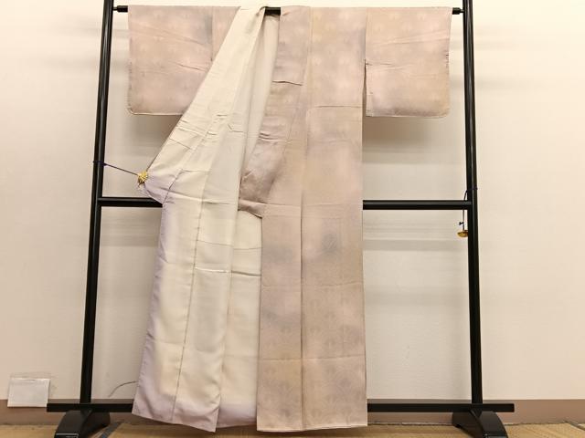 平和屋着物■上質な小紋 孔雀羽青海波地紋 暈し染め 正絹 逸品 BAAX7395hv