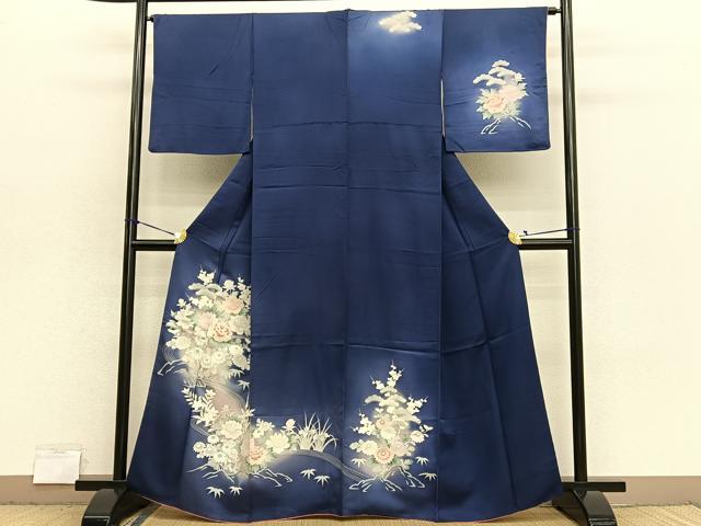 平和屋着物■訪問着 流水花文 暈し染め 小田急百貨店扱い 正絹 逸品 BAAX7399hv