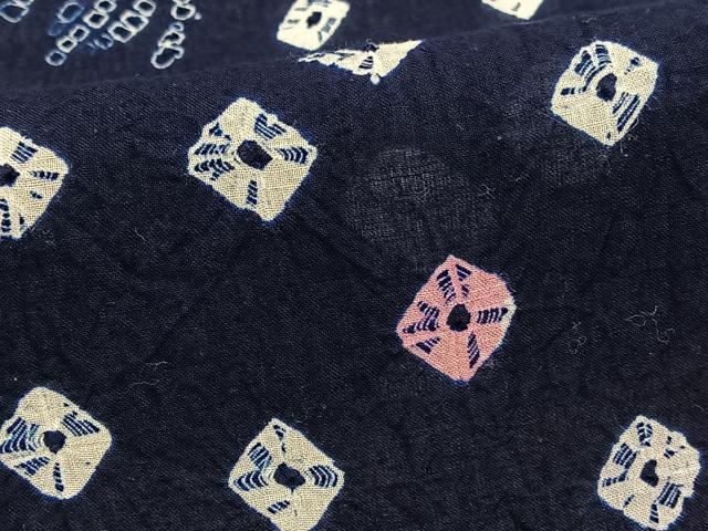 平和屋着物∴夏物 浴衣 有松鳴海絞り 草花文 綿 逸品 BAAX7411hv
