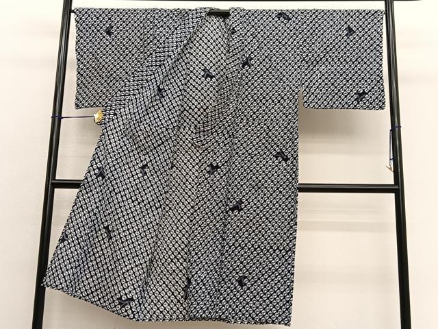 平和屋着物∴夏物 男性 浴衣 有松鳴海絞り 蜘蛛絞り 綿 逸品 BAAX7417hv