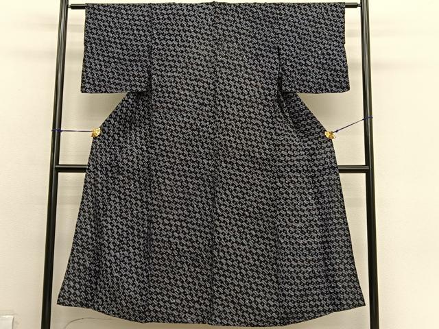 平和屋着物∴夏物 浴衣 有松鳴海絞り 幾何学文様 綿 逸品 BAAX7426hv