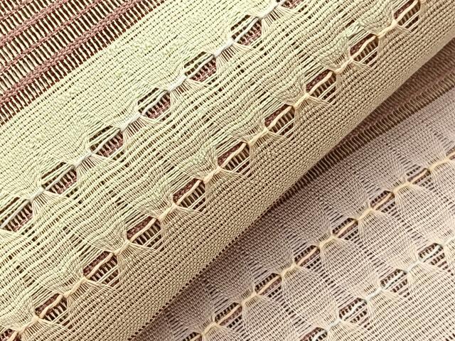 平和屋着物*夏物 八寸名古屋帯 絽綴れ 抽象文様 金糸 正絹 逸品 未使用 BAAX7464hv