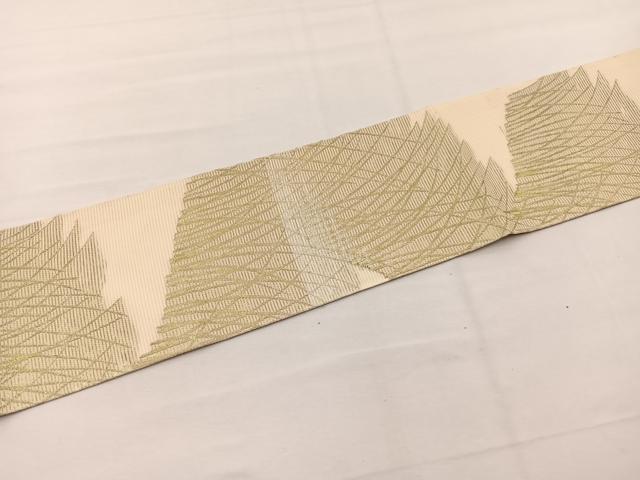 平和屋着物*夏物 九寸名古屋帯 草葉文 金銀糸 正絹 逸品 BAAX7471hv