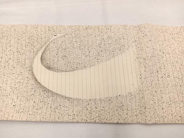 平和屋着物*夏物 絽塩瀬 九寸名古屋帯 駒刺繍 孔雀 正絹 逸品 BAAX7503hv