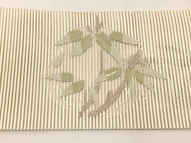 平和屋着物*夏物 八寸名古屋帯 絽綴れ 笹竹丸文 正絹 逸品 未使用 BAAX7507hv
