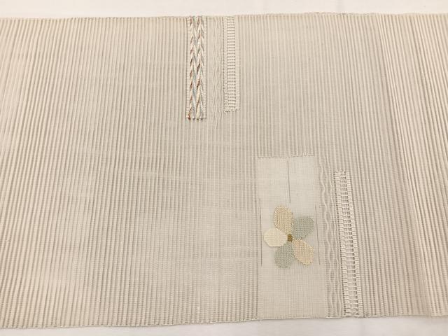 平和屋着物*夏物 八寸名古屋帯 絽綴れ 横段花文 正絹 逸品 BAAX7522hv