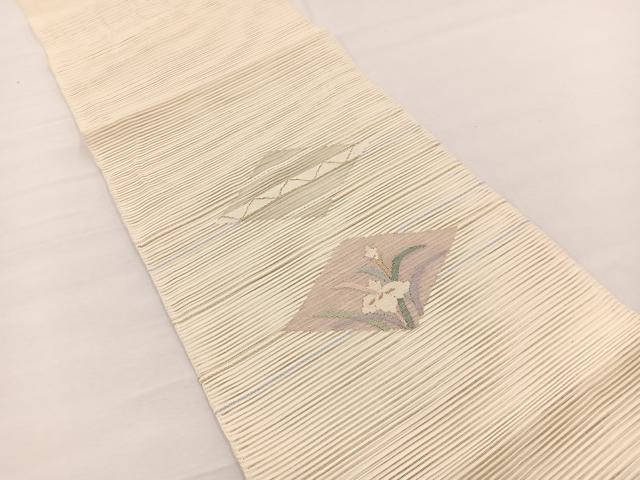 平和屋着物*夏物 八寸名古屋帯 絽綴れ 花菱文 金銀糸 正絹 逸品 BAAX7551hv