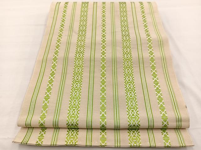 平和屋着物*夏物 本場筑前博多織 八寸名古屋帯 紗献上 正絹 逸品 BAAX7553hv
