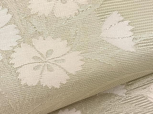 平和屋着物*夏物 九寸開き名古屋帯 秋草文 銀糸 正絹 逸品 BAAX7555hv