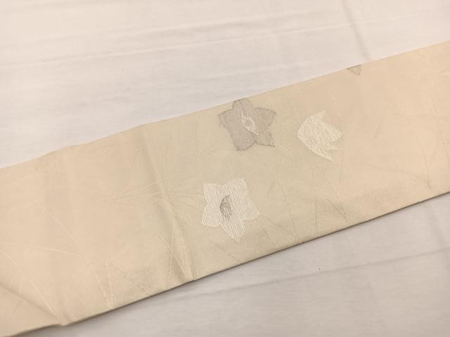 平和屋着物*夏物 九寸名古屋帯 桔梗 金銀糸 正絹 逸品 BAAX7565hv