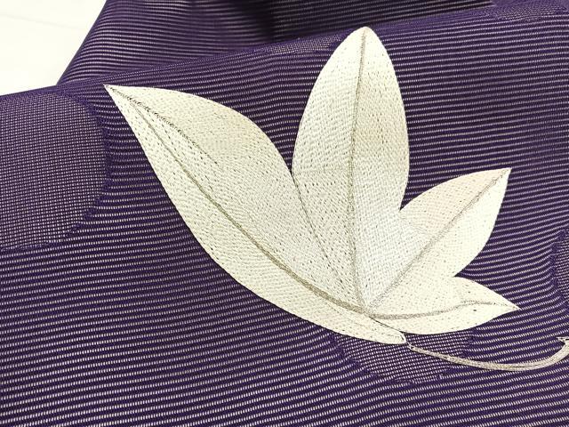 平和屋着物*夏物 九寸名古屋帯 駒刺繍 楓 正絹 逸品 BAAX7566hv