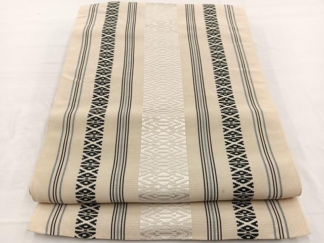 平和屋着物*夏物 本場筑前博多織 八寸名古屋帯 紗献上 正絹 逸品 BAAX7571hv