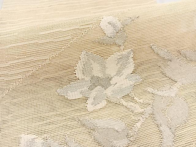 平和屋着物*夏物 八寸名古屋帯 桔梗 銀糸 正絹 逸品 BAAX7592hv