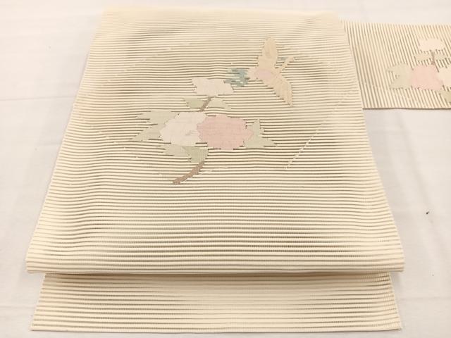平和屋着物*夏物 八寸名古屋帯 絽綴れ 鳳凰花文 正絹 逸品 未使用 BAAX7597hv