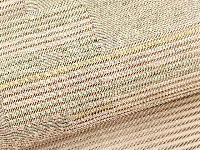 平和屋着物*夏物 八寸名古屋帯 絽綴れ 色紙重ね 正絹 逸品 BAAX7599hv