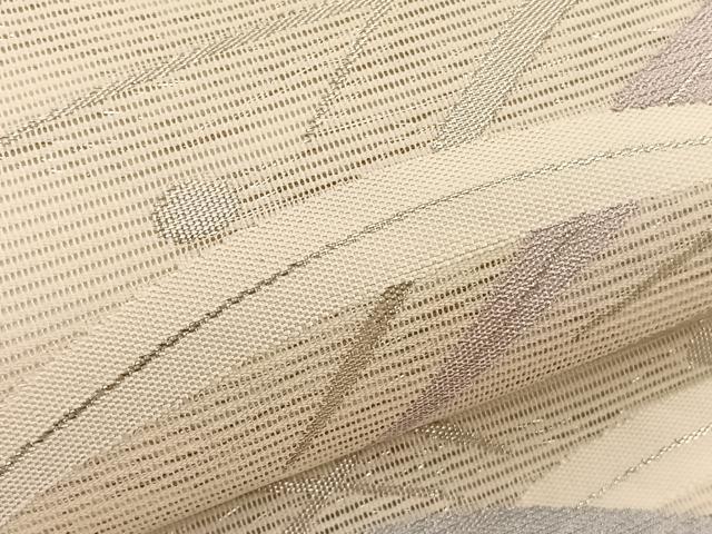 平和屋着物*夏物 九寸名古屋帯 露芝文 銀糸 正絹 逸品 BAAX7601hv