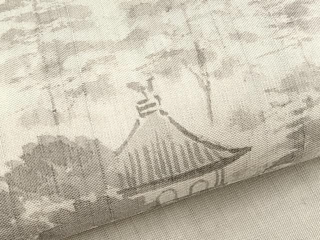 平和屋着物*夏物 九寸名古屋帯 作家物 手描き 風景文 正絹 逸品 BAAX7603hv