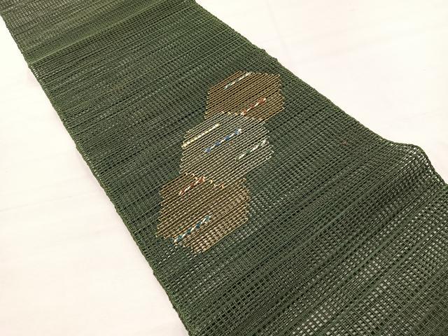 平和屋着物*夏物 八寸名古屋帯 羅 蜀江文 正絹 逸品 BAAX7611hv