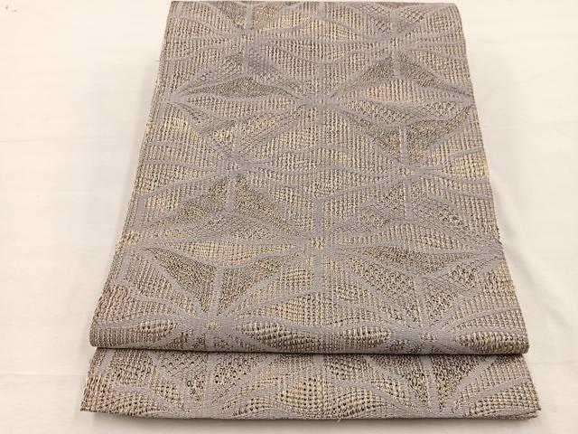 平和屋着物*夏物 八寸名古屋帯 菱文 金糸 正絹 逸品 BAAX7624hv