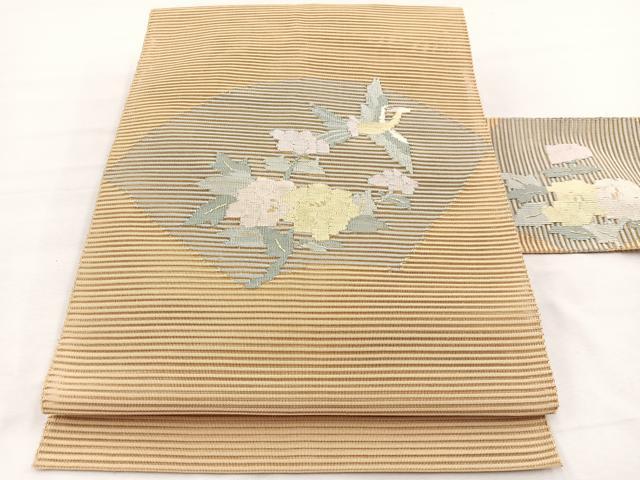 平和屋着物*夏物 八寸名古屋帯 絽綴れ 鳳凰花文 正絹 逸品 BAAX7631hv