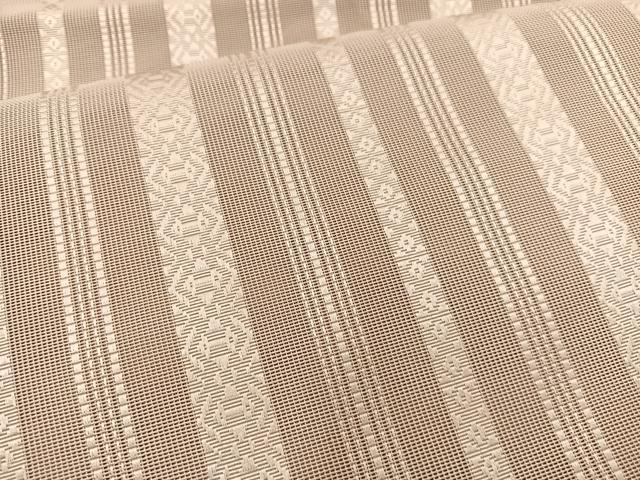 平和屋着物*夏物 本場筑前博多織 八寸名古屋帯 紗献上 白茶色 正絹 逸品 BAAX7645hv