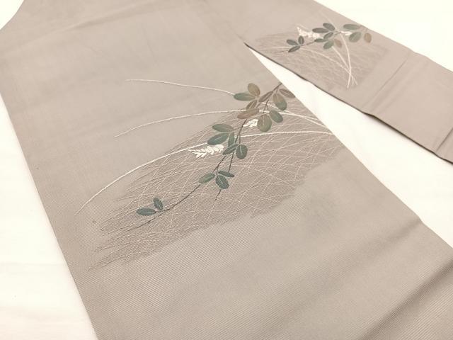 平和屋着物*夏物 九寸名古屋帯 芝草萩文 金銀糸 正絹 逸品 BAAX7652hv
