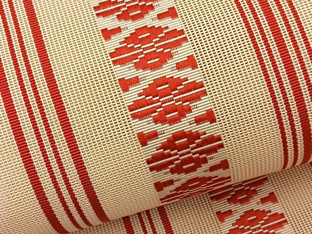 平和屋着物*夏物 本場筑前博多織 九寸名古屋帯 紗献上 正絹 逸品 BAAX7654hv