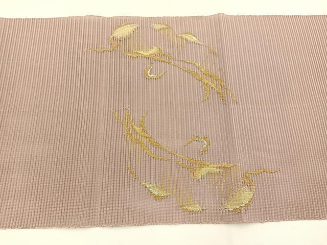 平和屋着物*夏物 八寸名古屋帯 絽綴れ 抽象文様 金銀糸 正絹 逸品 BAAX7655hv