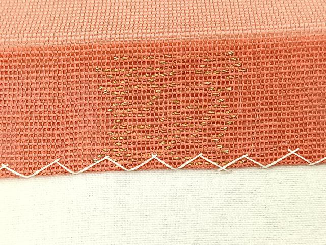 平和屋着物*織物一筋名門 織悦 夏物 九寸開き名古屋帯 菊 金銀糸 正絹 逸品 未使用 BAAX7663hv
