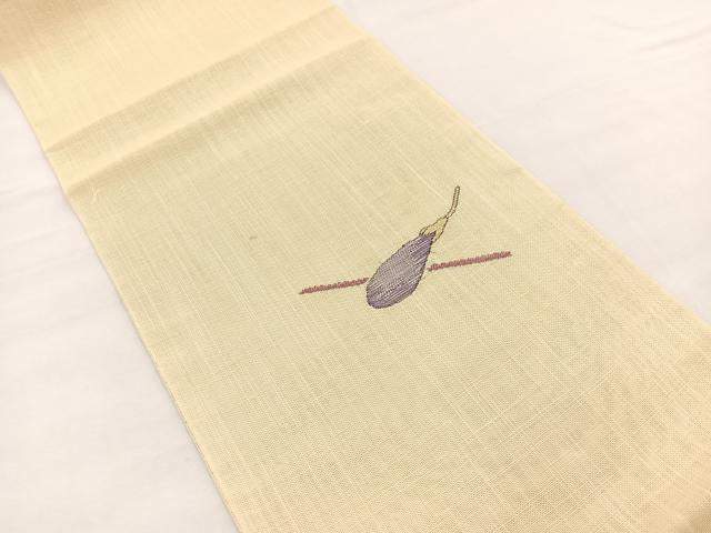 平和屋着物*夏物 八寸名古屋帯 成り物 なす BAAX7670hv