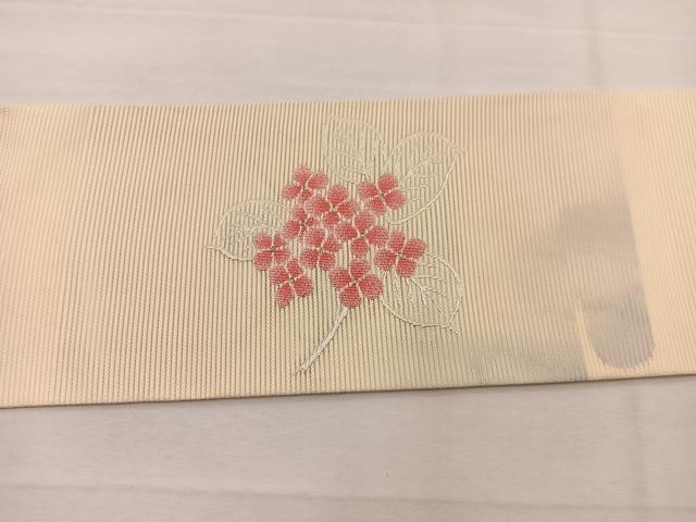 平和屋着物*夏物 九寸名古屋帯 紫陽花 銀糸 正絹 逸品 BAAX7680hv