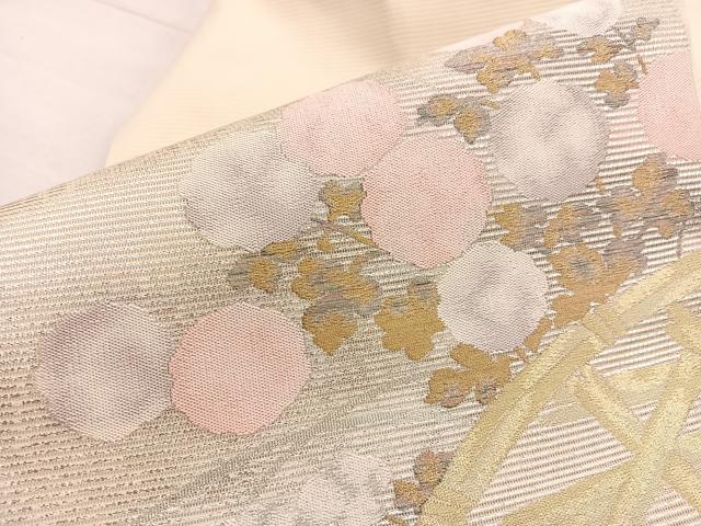 平和屋着物*夏物 九寸名古屋帯 籬秋草文 金銀糸 正絹 逸品 BAAX7682hv