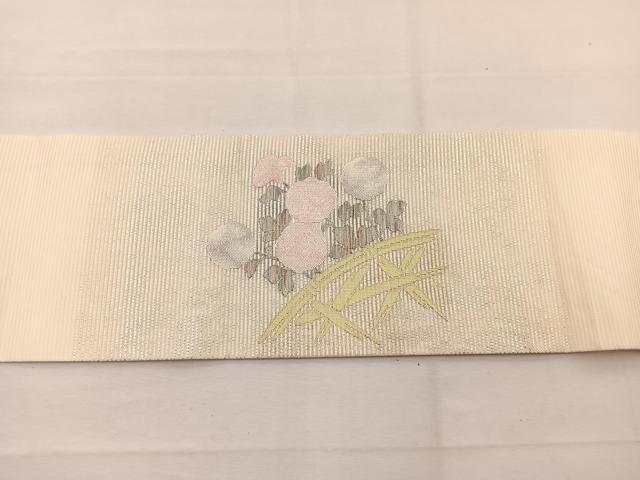 平和屋着物*夏物 九寸名古屋帯 籬秋草文 金銀糸 正絹 逸品 BAAX7682hv