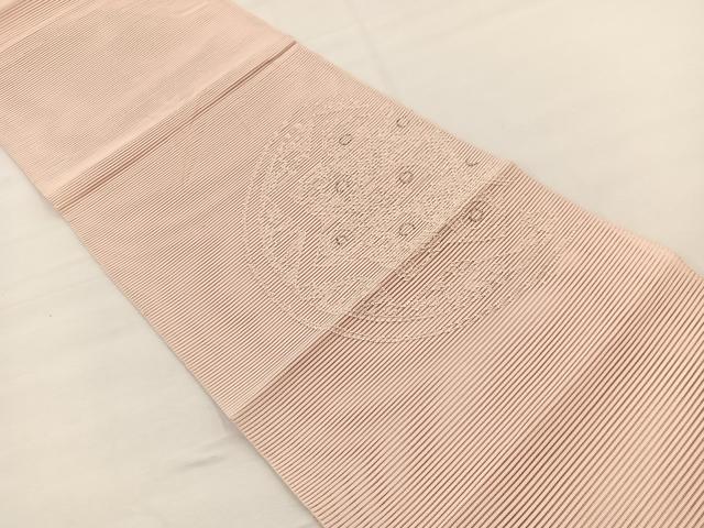 平和屋着物*夏物 中国三大刺繍 相良刺繍 八寸名古屋帯 絽綴れ 飾花文 銀糸 正絹 逸品 BAAX7689hv