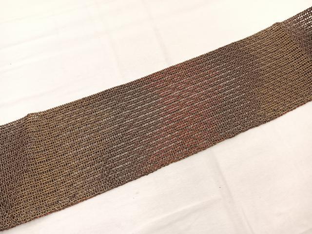 平和屋着物*夏物 八寸名古屋帯 羅 亀甲文様 正絹 逸品 未使用 BAAX7694hv