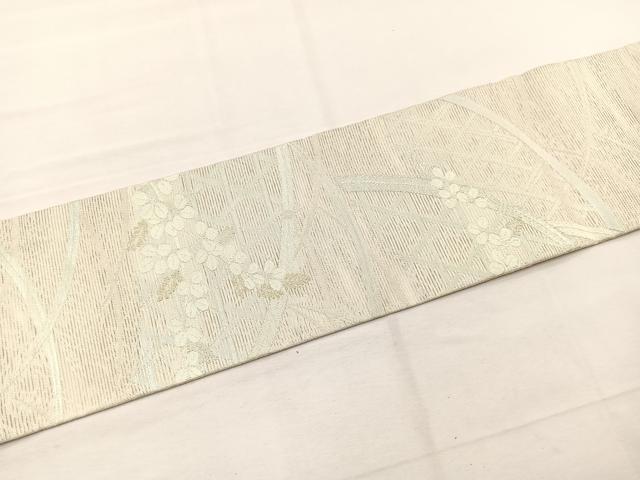平和屋着物*夏物 九寸名古屋帯 籬萩文 金銀糸 正絹 逸品 BAAX7696hv