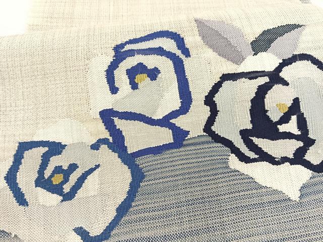 平和屋着物*夏物 八寸名古屋帯 薔薇 正絹 逸品 BAAX7704hv