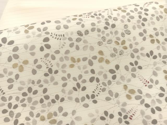 平和屋着物*夏物 絽塩瀬 九寸名古屋帯 竹屋町刺繍 萩 銀糸 正絹 逸品 BAAX7712hv