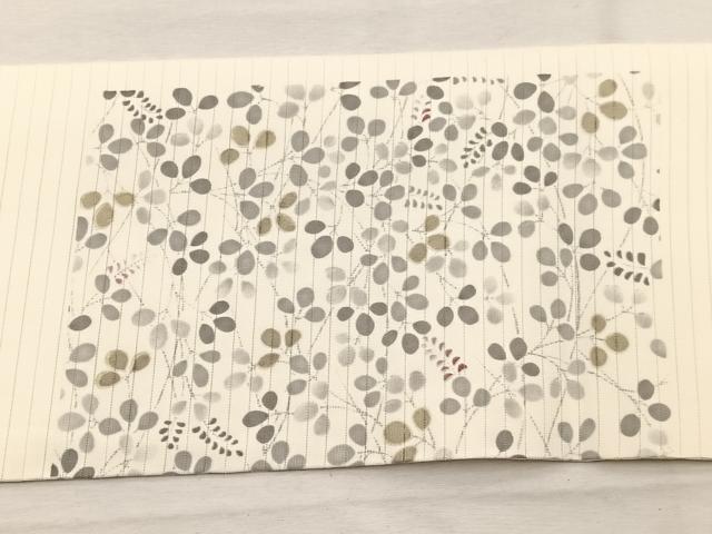 平和屋着物*夏物 絽塩瀬 九寸名古屋帯 竹屋町刺繍 萩 銀糸 正絹 逸品 BAAX7712hv