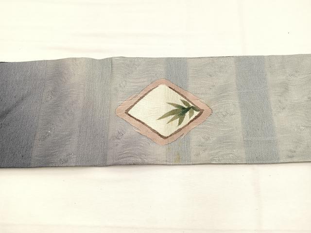 平和屋着物*夏物 九寸名古屋帯 竹雀 正絹 逸品 BAAX7725hv