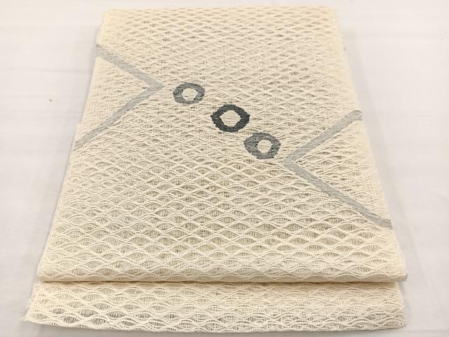 平和屋着物*夏物 八寸名古屋帯 櫛織り 丸 正絹 逸品 BAAX7727hv