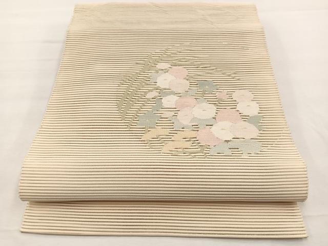 平和屋着物*夏物 八寸名古屋帯 絽綴れ 万寿菊 正絹 逸品 BAAX7738hv
