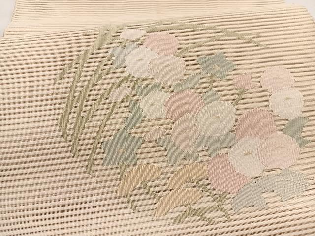 平和屋着物*夏物 八寸名古屋帯 絽綴れ 万寿菊 正絹 逸品 BAAX7738hv