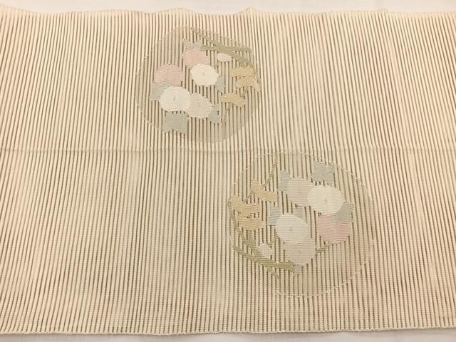 平和屋着物*夏物 八寸名古屋帯 絽綴れ 万寿菊 正絹 逸品 BAAX7738hv