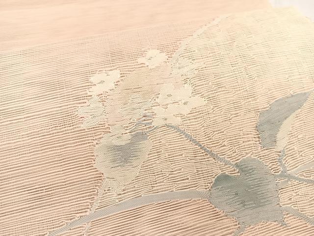 平和屋着物*西陣 じゅらく謹製 夏物 八寸名古屋帯 すくい織 紫陽花 銀糸 証紙付き 正絹 逸品 BAAX7741hv