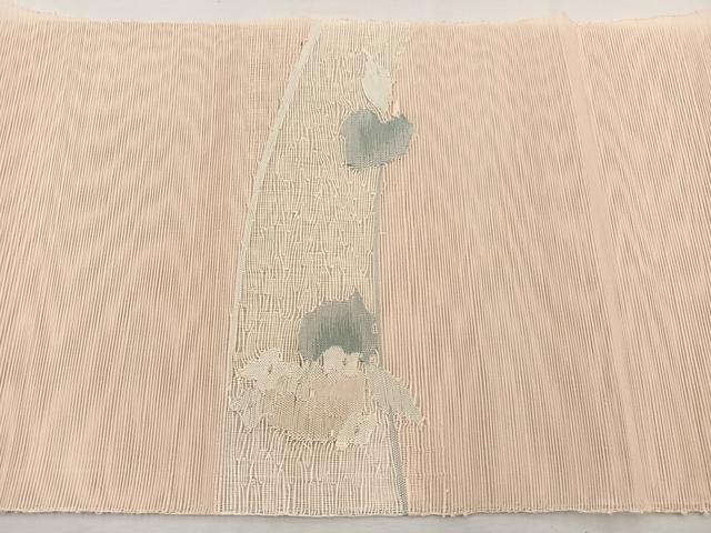 平和屋着物*西陣 じゅらく謹製 夏物 八寸名古屋帯 すくい織 紫陽花 銀糸 証紙付き 正絹 逸品 BAAX7741hv
